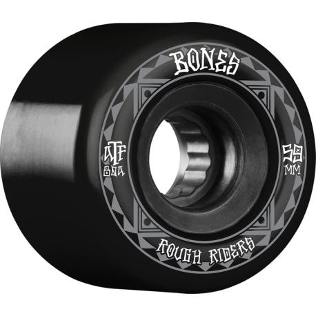 BONES WHEELS (JEU DE 4) ATF 59MM ROUGH RIDERS RUNNERS BLACK